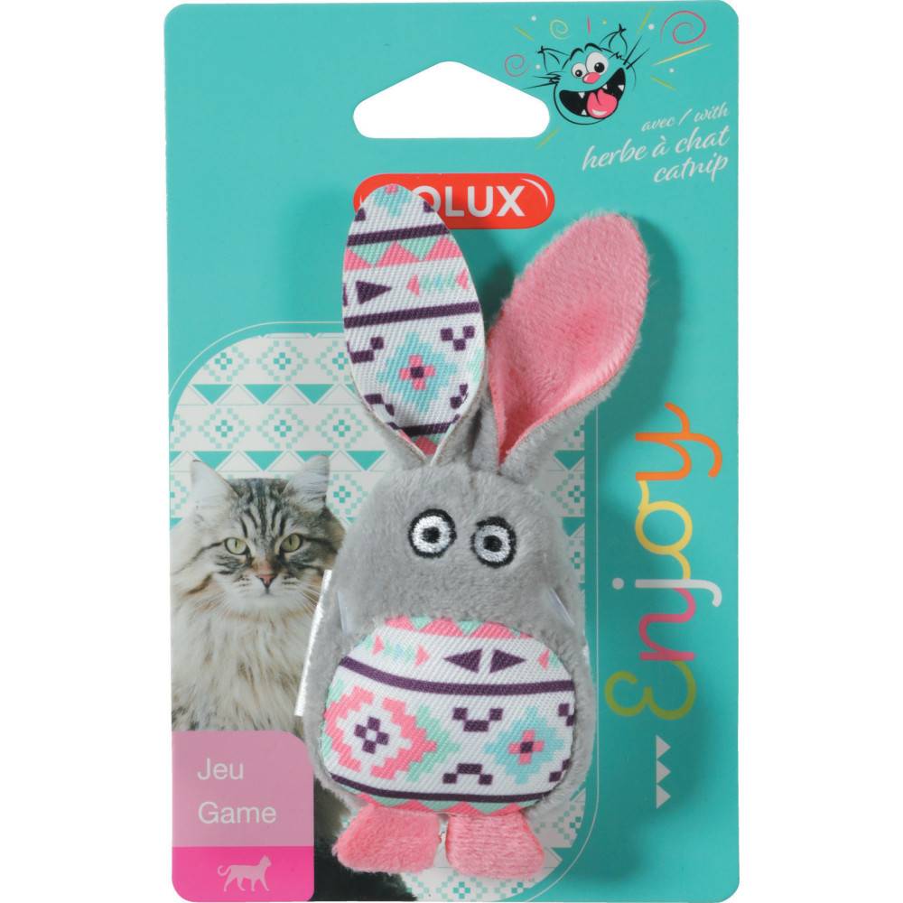 Zolux - Lapin gris Kali. 11 x 5 cm x 3 cm. avec catnip. Jouet chat - Image 3
