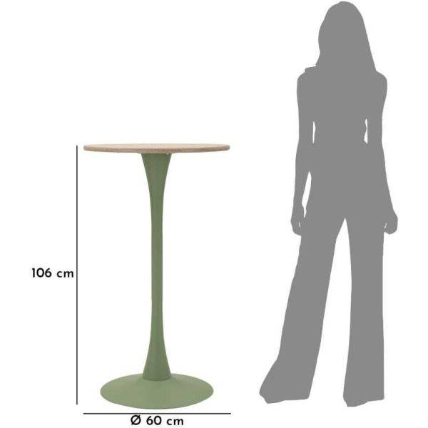 Table de bar en métal et MDF Alaska 60 x 106 cm Mauro Ferretti - Image 3