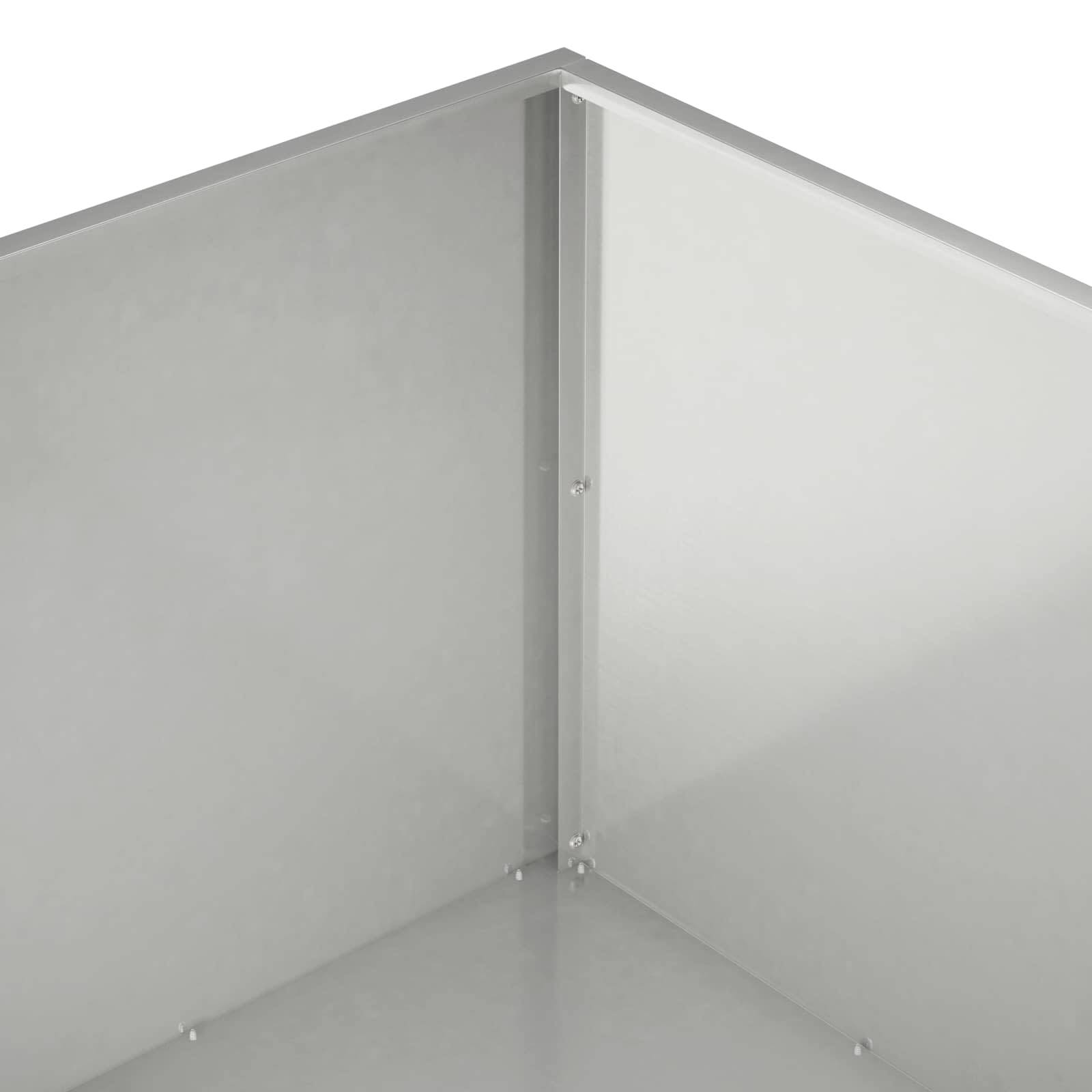 Vidaxl - Cache-pot de jardin Argenté 100 x 100 x 40 cm Acier inoxydable vidaXL 8005128 - Image 6