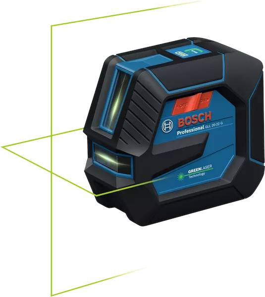 Bosch - Laser lignes 3,7V GLL 20-22 G Professional (sans batterie ni chargeur) + 4 piles 1,5V LR6 AA + trépied + poche + platine - BOSCH - 0601065601 - Image 2