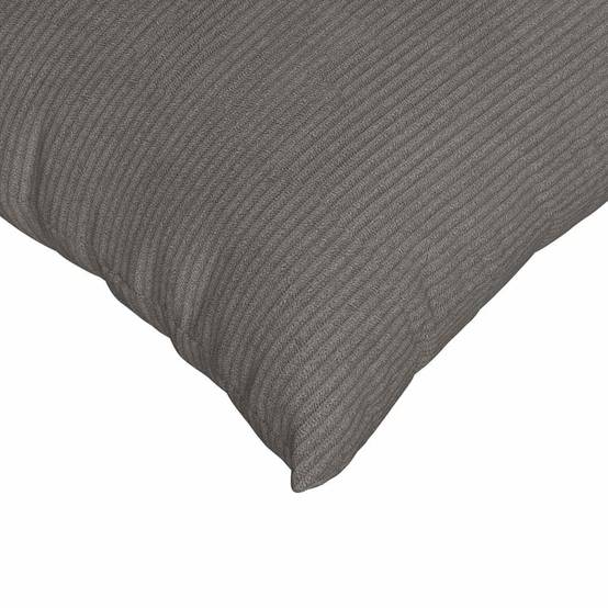Lot de 2 Coussins Carrés Velours Côtelé Doux Décoratifs pour Salon Housse Lavable Gris Clair 45x45 cm – ComfortXL Outdoor Living - Image 7