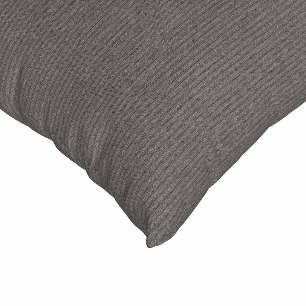Lot de 2 Coussins Carrés Velours Côtelé Doux Décoratifs pour Salon Housse Lavable Gris Clair 45x45 cm – ComfortXL Outdoor Living - Image 7