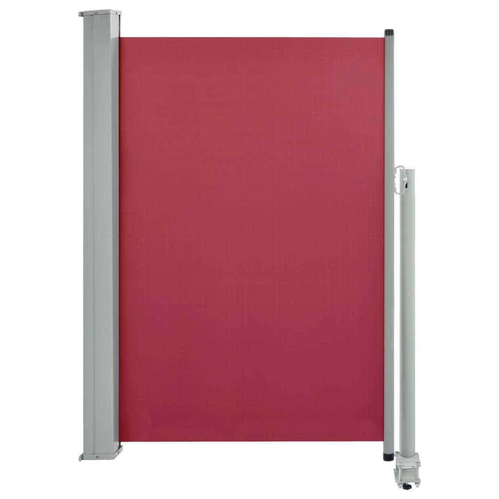 Helloshop26 - Auvent paravent store brise-vue latéral rétractable de patio jardin terrasse balcon protection visuelle écran 120 x 300 cm rouge - Image 1