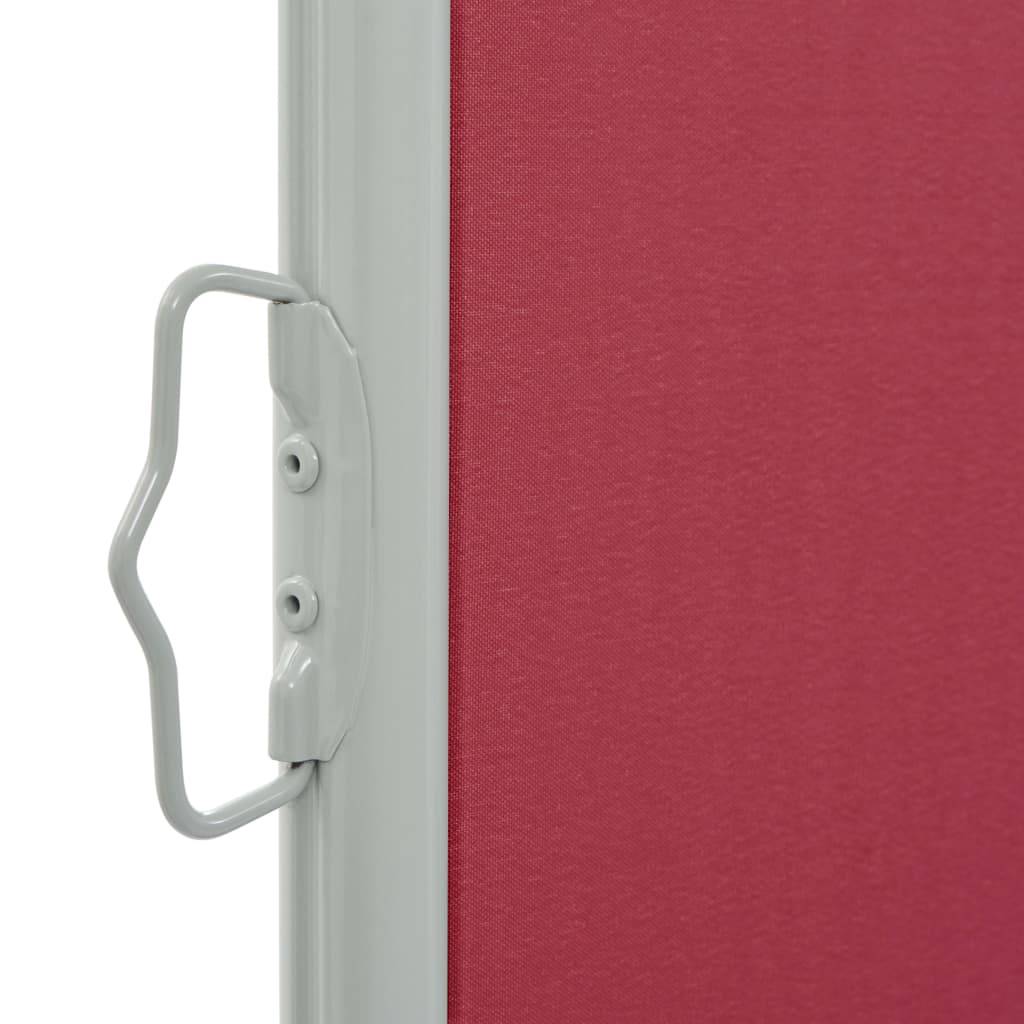 Helloshop26 - Auvent paravent store brise-vue latéral rétractable de patio jardin terrasse balcon protection visuelle écran 120 x 300 cm rouge - Image 2