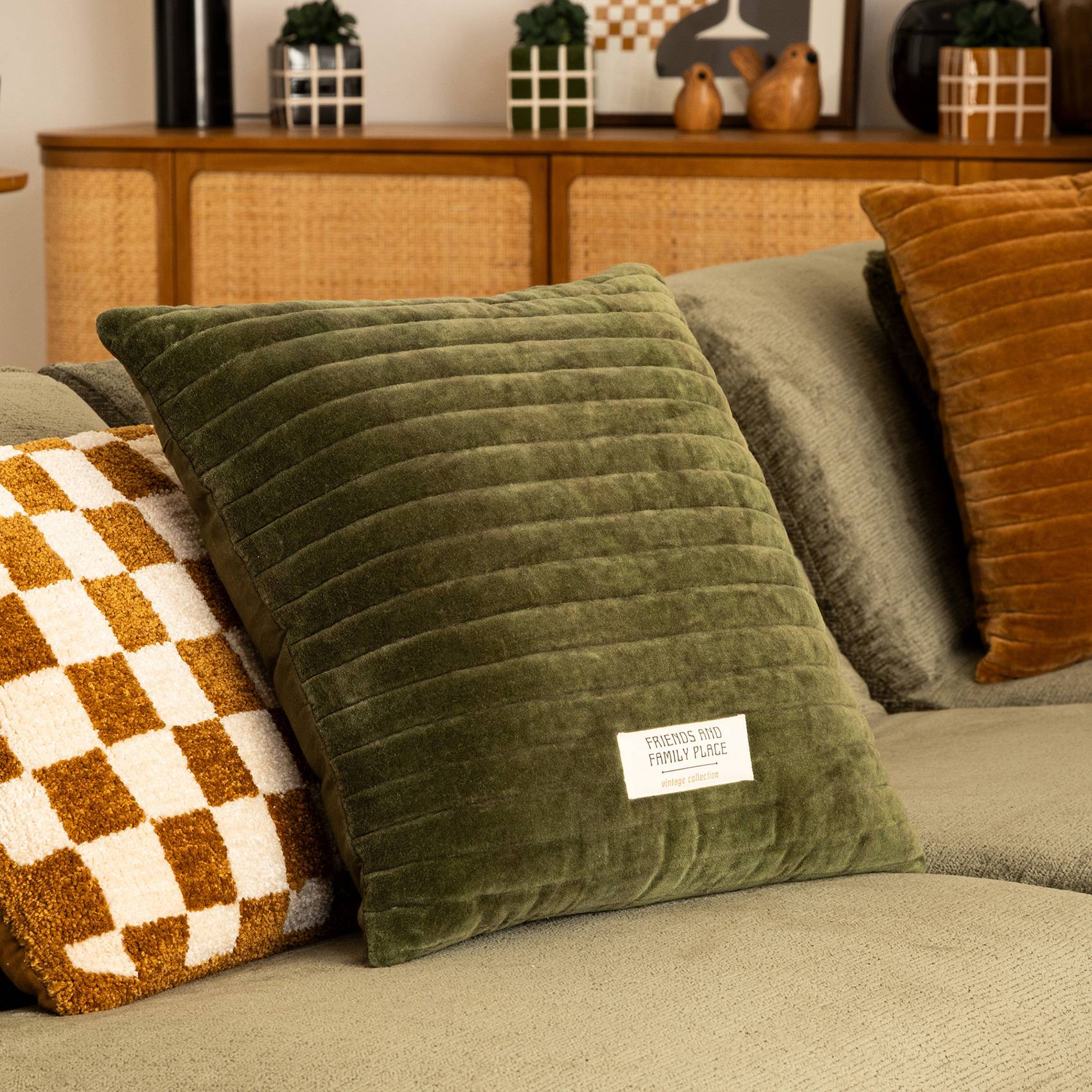 Atmosphera - Coussin matelassé "Friends and family place" - ATMOSPHERA - Image 6