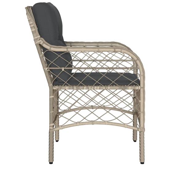 Vidaxl - Chaises de jardin coussins lot de 2 gris clair résine tressée vidaXL 365158 - Image 7