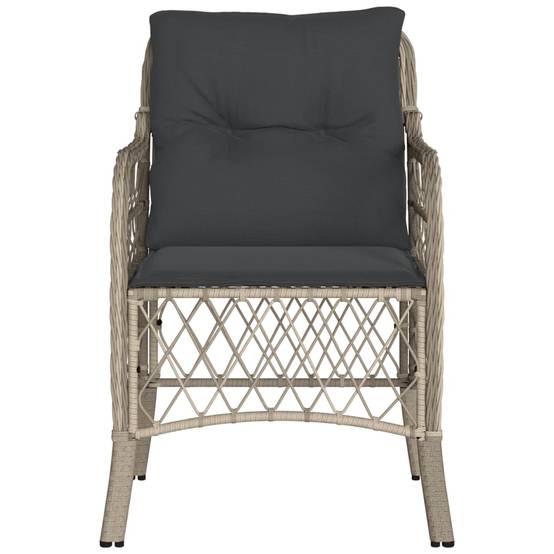 Vidaxl - Chaises de jardin coussins lot de 2 gris clair résine tressée vidaXL 365158 - Image 10