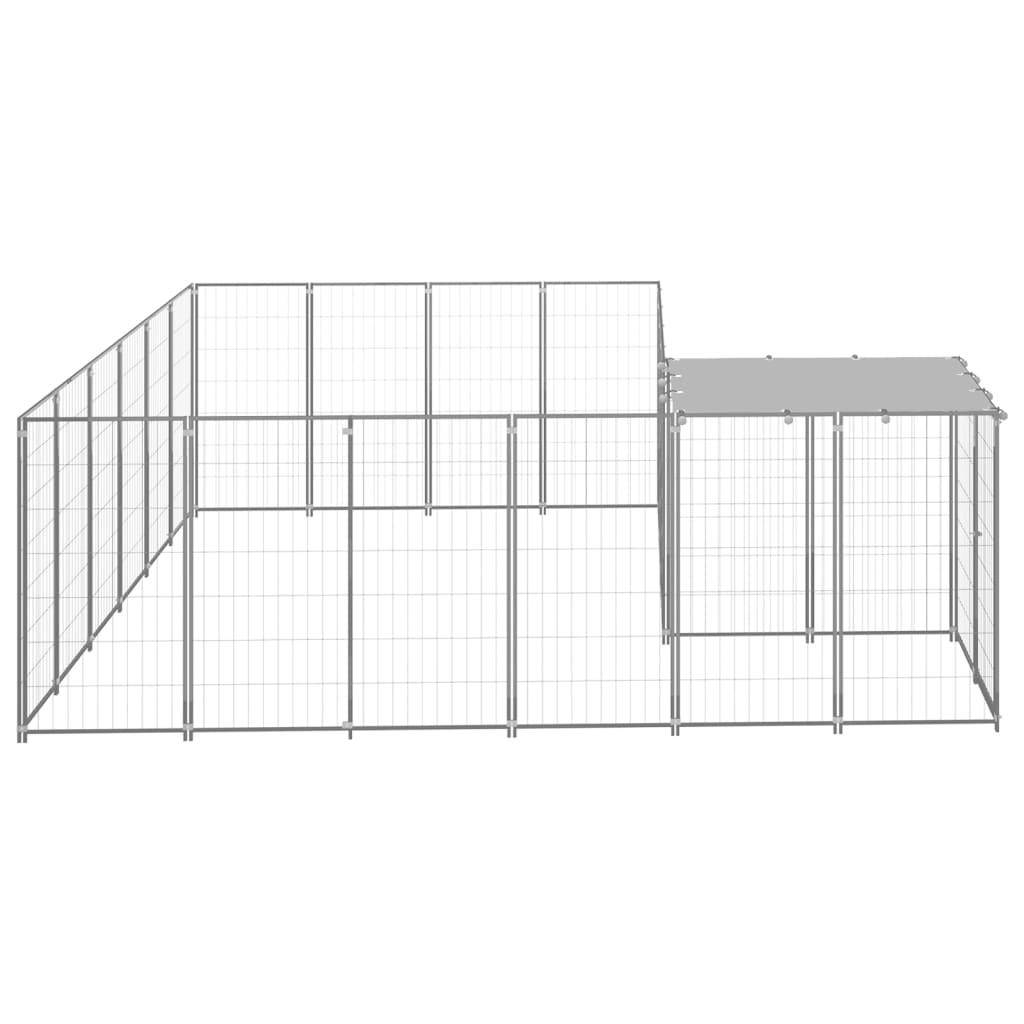 Helloshop26 - Chenil extérieur cage enclos parc animaux chien argenté 8,47 m² acier - Image 4