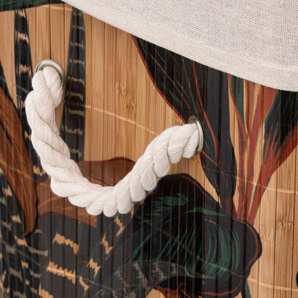 Panier à Linge en Bambou "Palawan" 50L Multicolore - Image 3