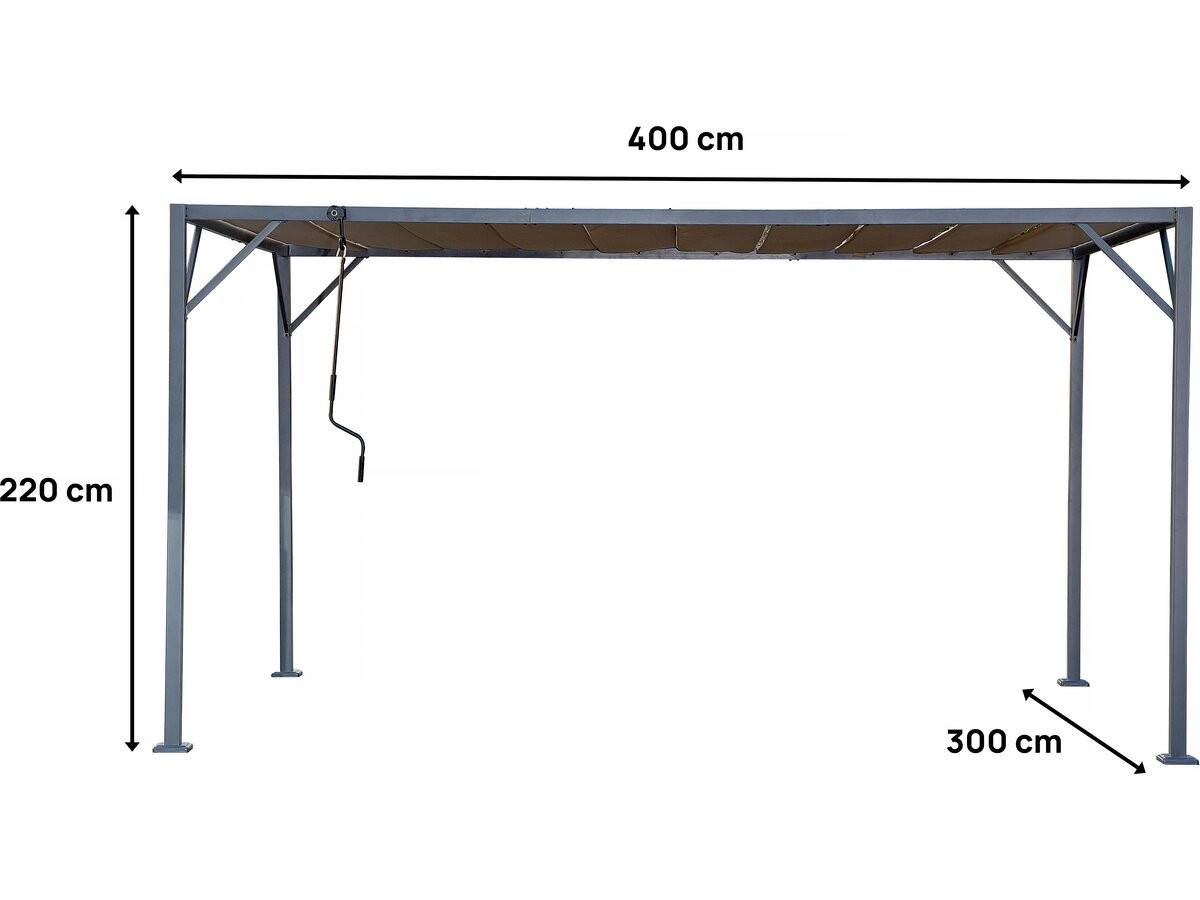 Habitat Et Jardin - Pergola Bioclimatique En Tissu "lodge" 3 X 4 M - Taupe -habitat Et Jardin - Image 3