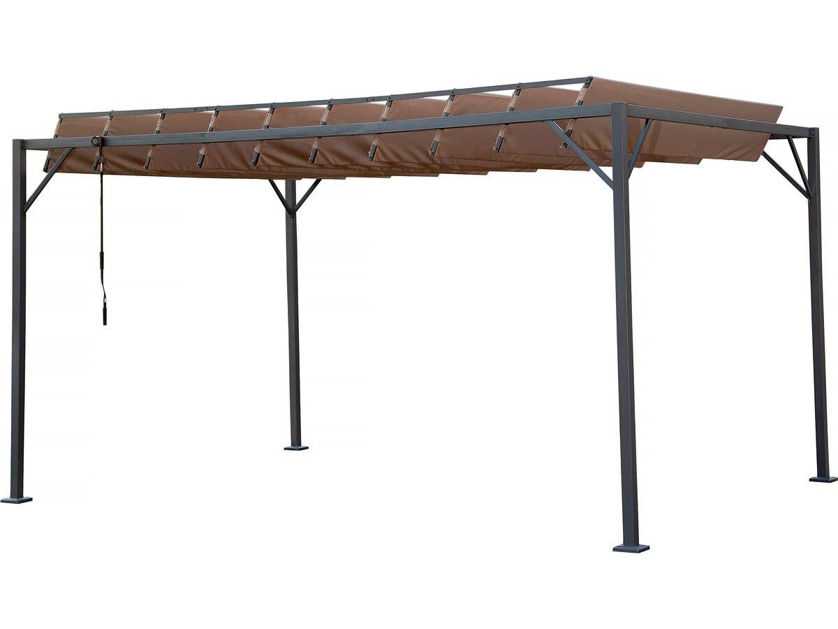 Habitat Et Jardin - Pergola Bioclimatique En Tissu "lodge" 3 X 4 M - Taupe -habitat Et Jardin - Image 1