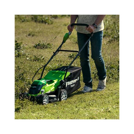Greenworks - Tondeuse à gazon poussée 35cm 40V GREENWORKS - Sans batterie ni chargeur - G40LM35 - Image 2