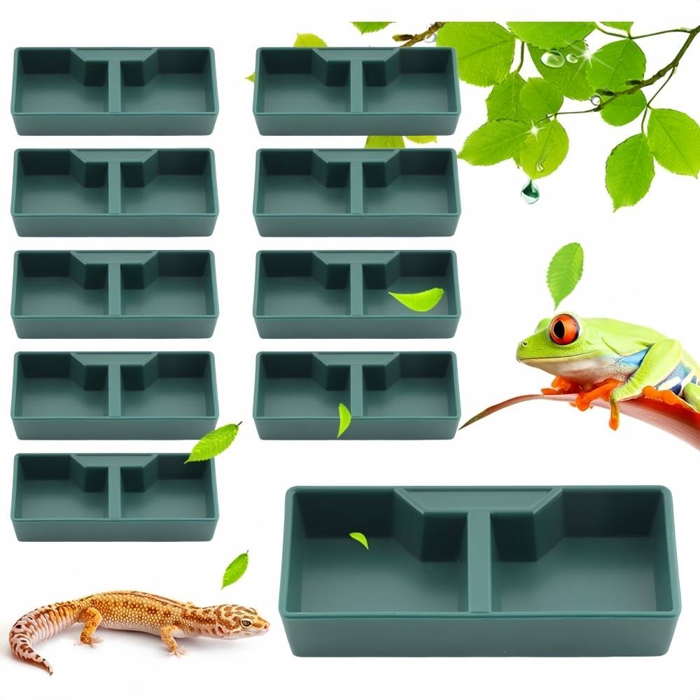 Gamelle 2 Compartiments Vert ABS Pour Reptiles - Lytech - Image 1