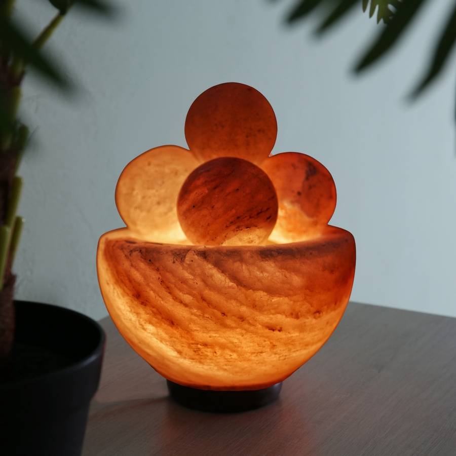 Zen Light - Lampe Sel d'Himalaya et 4 boules de massage - Authentique Cristal de Sel - Sculptée Main – Câble et Ampoule Fournis - Zen'Light - Image 1