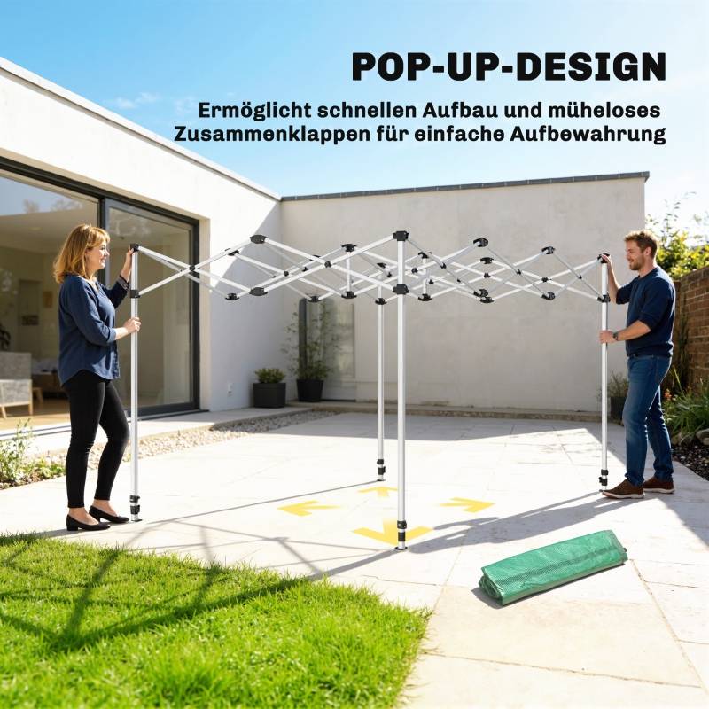 Serre de jardin pop-up Polyéthylène plantes Montage express 295x200x270 cm Vert - ComfortXL Outdoor Living - Image 4