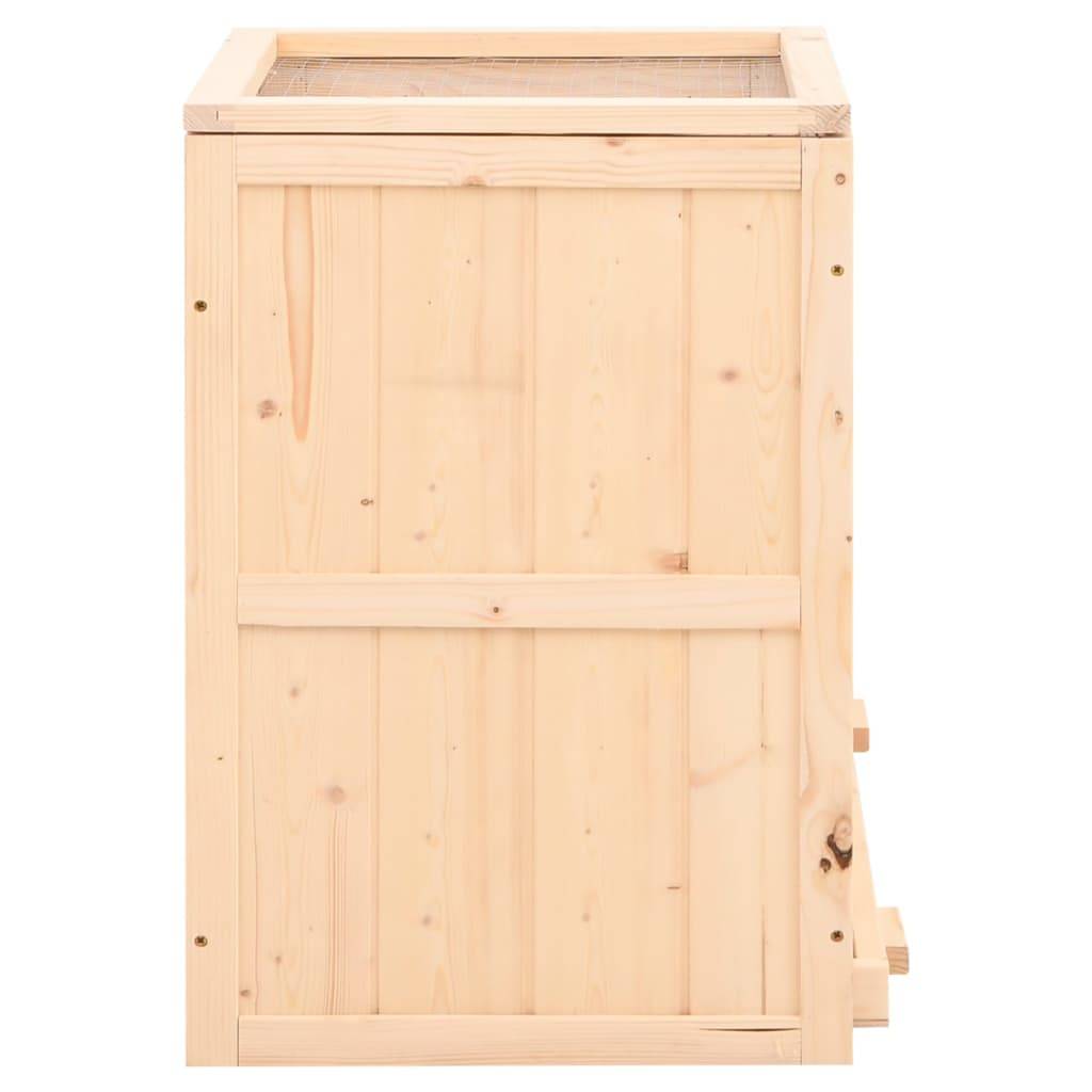Cage à hamster 2 niveaux en bois avec roue et plateau 81x40x60 cm – ComfortXL Outdoor Living - Image 5