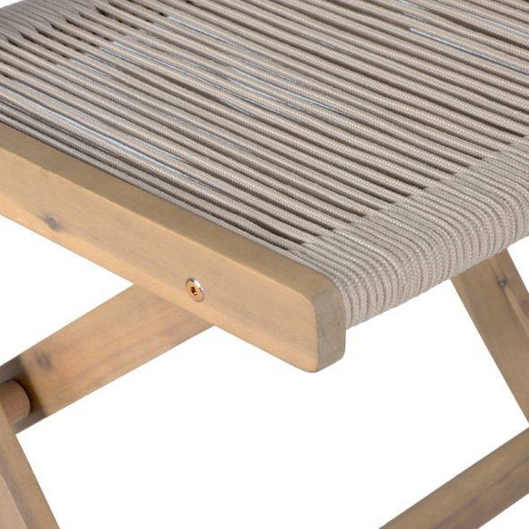 Beau Rivage - Ensemble repas AMILA 2 places en bois d'acacia blanchi FSC et corde beige Beau Rivage - Image 4