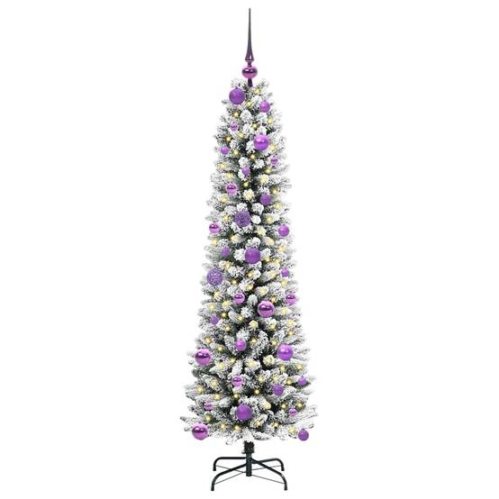 ComfortXL - Arbre de Noël Blanc Artificiel 150 cm, Look Enneigé, Pack Tout-en-Un avec LED – ComfortXL Outdoor Living - Image 3