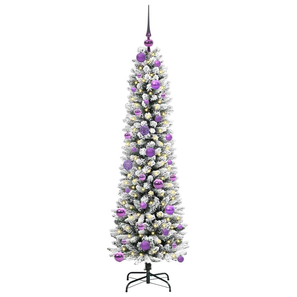 ComfortXL - Arbre de Noël Blanc Artificiel 150 cm, Look Enneigé, Pack Tout-en-Un avec LED – ComfortXL Outdoor Living - Image 3