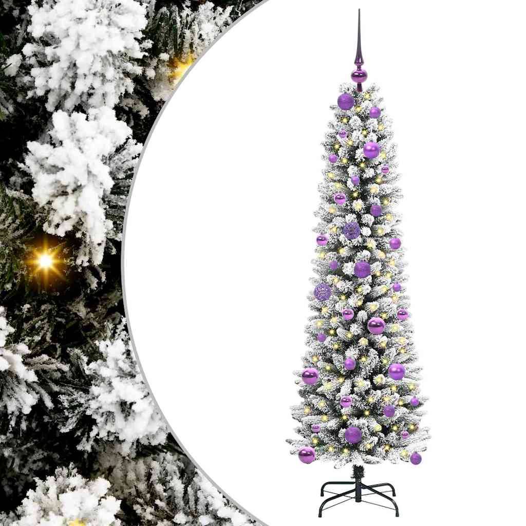 ComfortXL - Arbre de Noël Blanc Artificiel 150 cm, Look Enneigé, Pack Tout-en-Un avec LED – ComfortXL Outdoor Living - Image 2