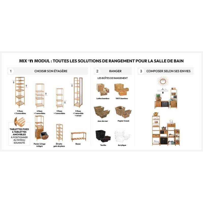 Boite de rangement en Bambou 31 x 15 cm - Image 4
