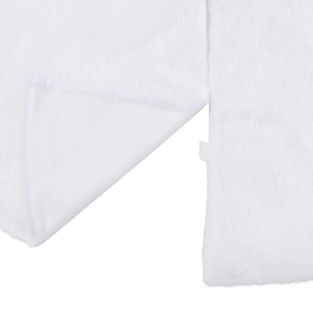 Jupe de sapin de Noël - Robe de sapin - Tapis de sapin Blanc 90 cm Fausse fourrure - Image 3