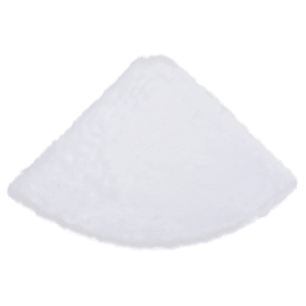 Jupe de sapin de Noël - Robe de sapin - Tapis de sapin Blanc 90 cm Fausse fourrure - Image 4