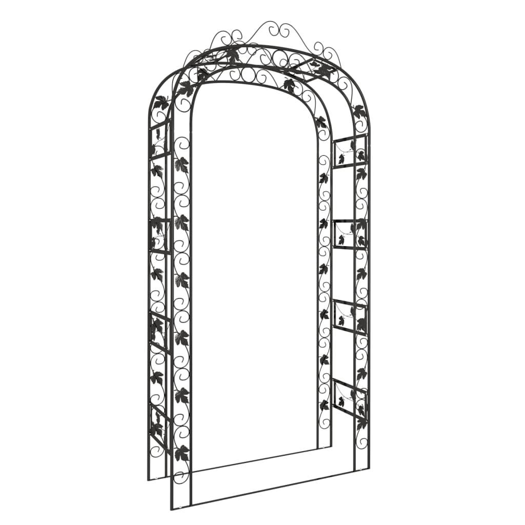 Arche de jardin - Treillis de Jardin Noir 116x45x240 cm Acier - Image 1