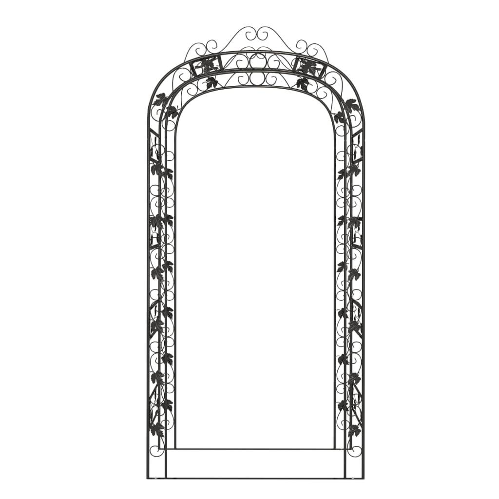 Arche de jardin - Treillis de Jardin Noir 116x45x240 cm Acier - Image 3