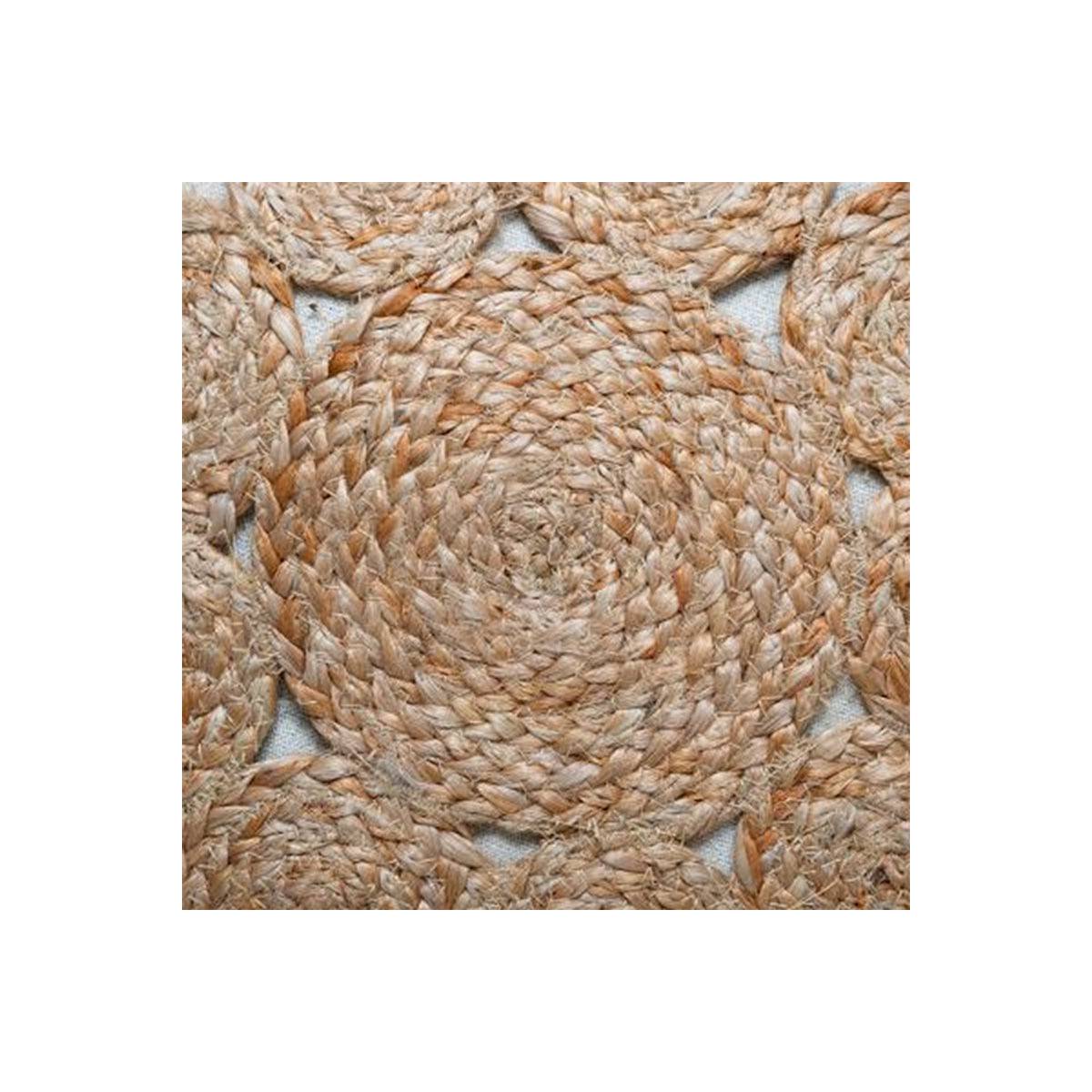 Coussin de Sol en Jute ajouré D 43  cm - Image 6