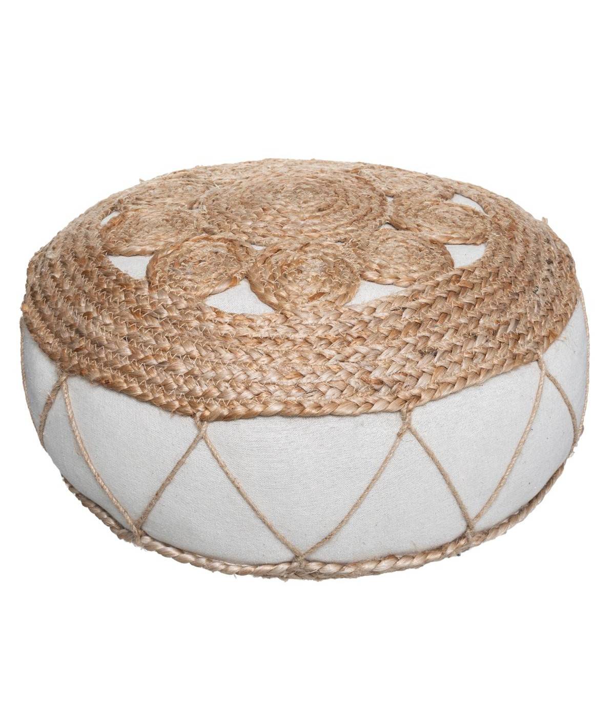 Coussin de Sol en Jute ajouré D 43  cm - Image 1