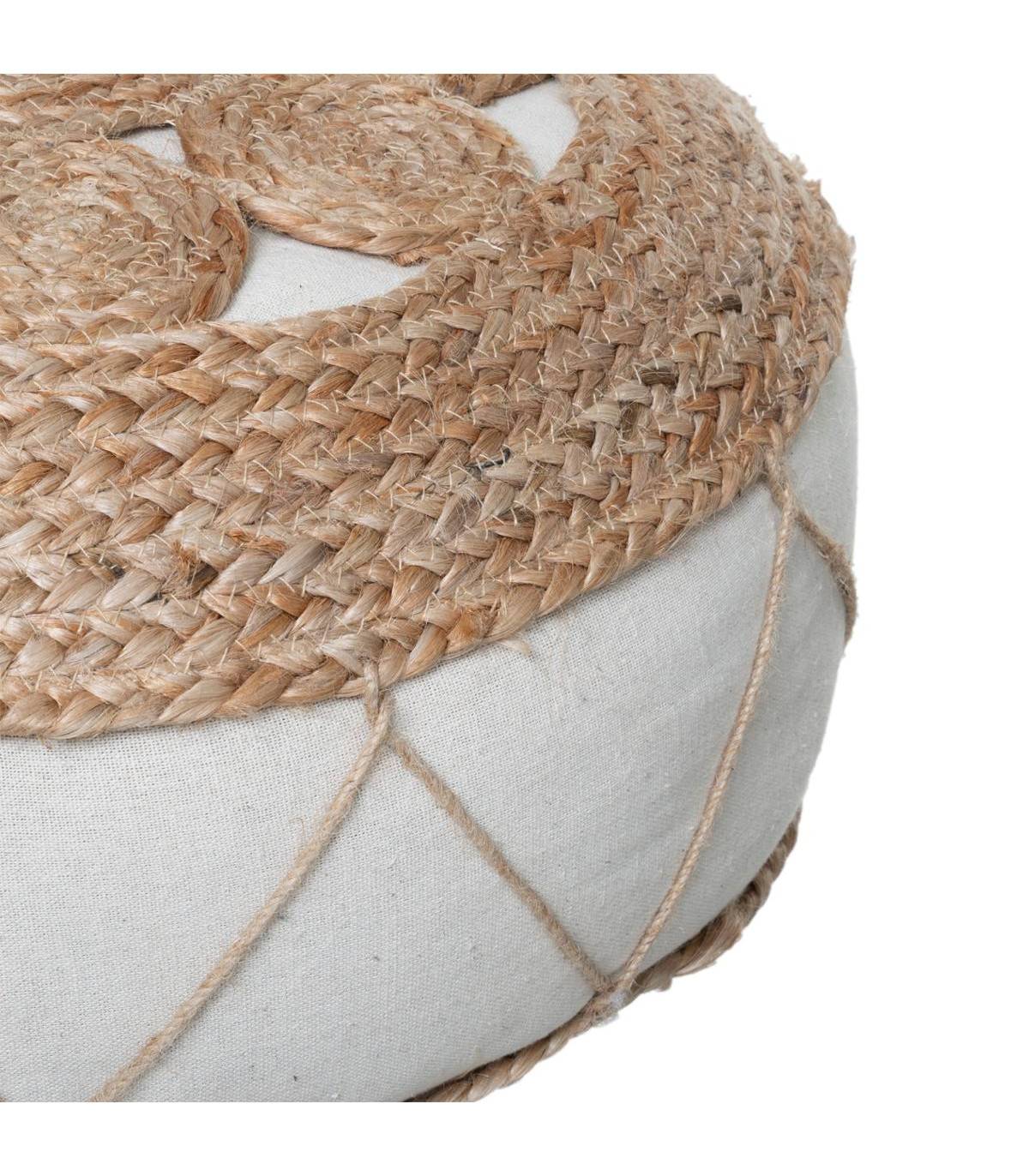 Coussin de Sol en Jute ajouré D 43  cm - Image 2