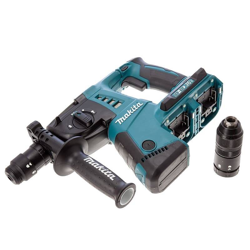 Makita - Lot de 2 machines 18V LXT Perforateur DHR264 + Perceuse visseuse DDF456 - MAKITA - avec 4 batteries 18V 4.0Ah - chargeur - MakPac - DLX2138PTJ - Image 4