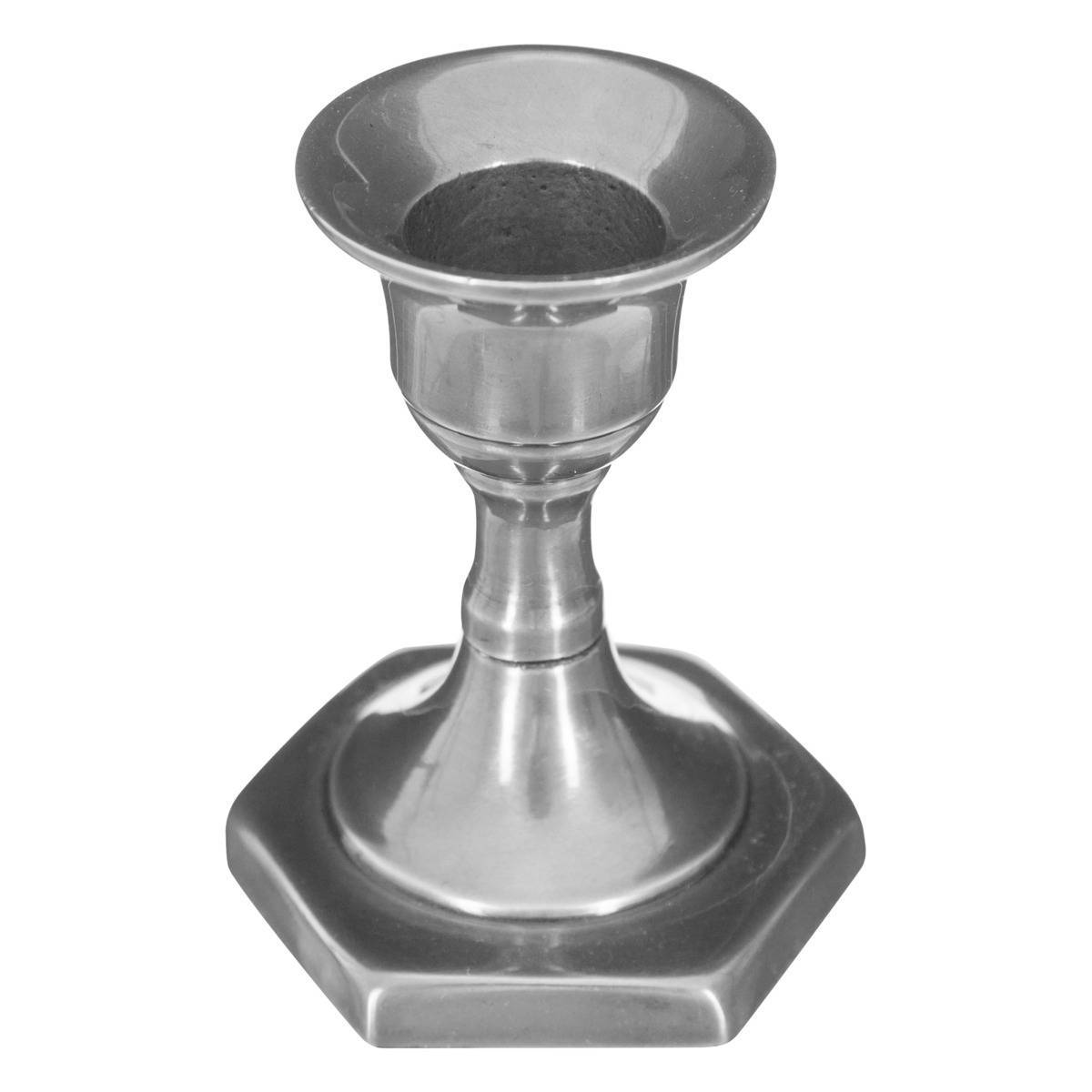 Atmosphera - Bougeoir "Marso" métal argent H7,5cm - Atmosphera Créateur d'intérieur - Image 2