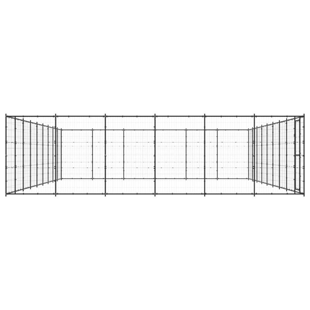 Helloshop26 - Chenil extérieur cage enclos parc animaux chien d'extérieur pour chiens acier 65,34 m² - Image 4