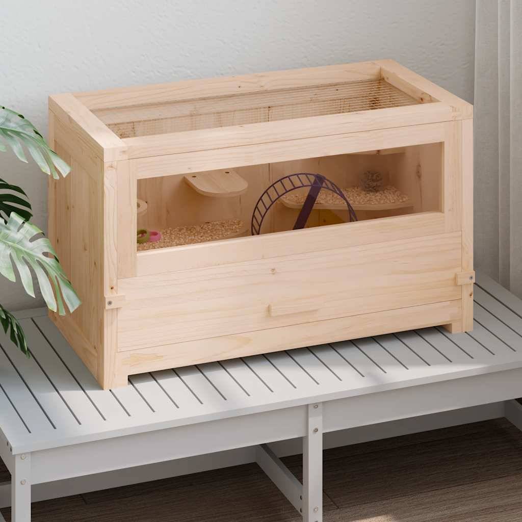 Cage à hamster en bois de sapin avec plateau 60x30x35 cm – ComfortXL Outdoor Living - Image 2