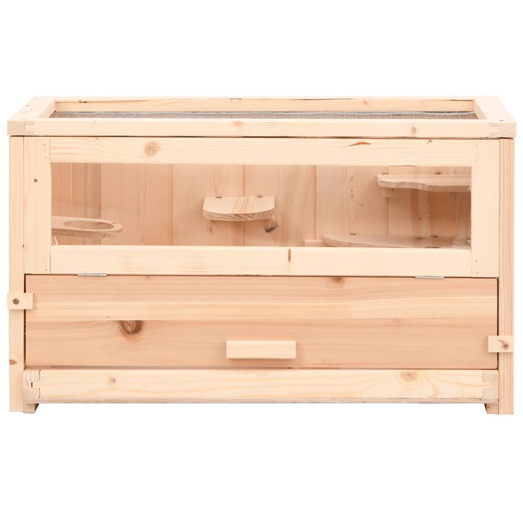 Cage à hamster en bois de sapin avec plateau 60x30x35 cm – ComfortXL Outdoor Living - Image 4