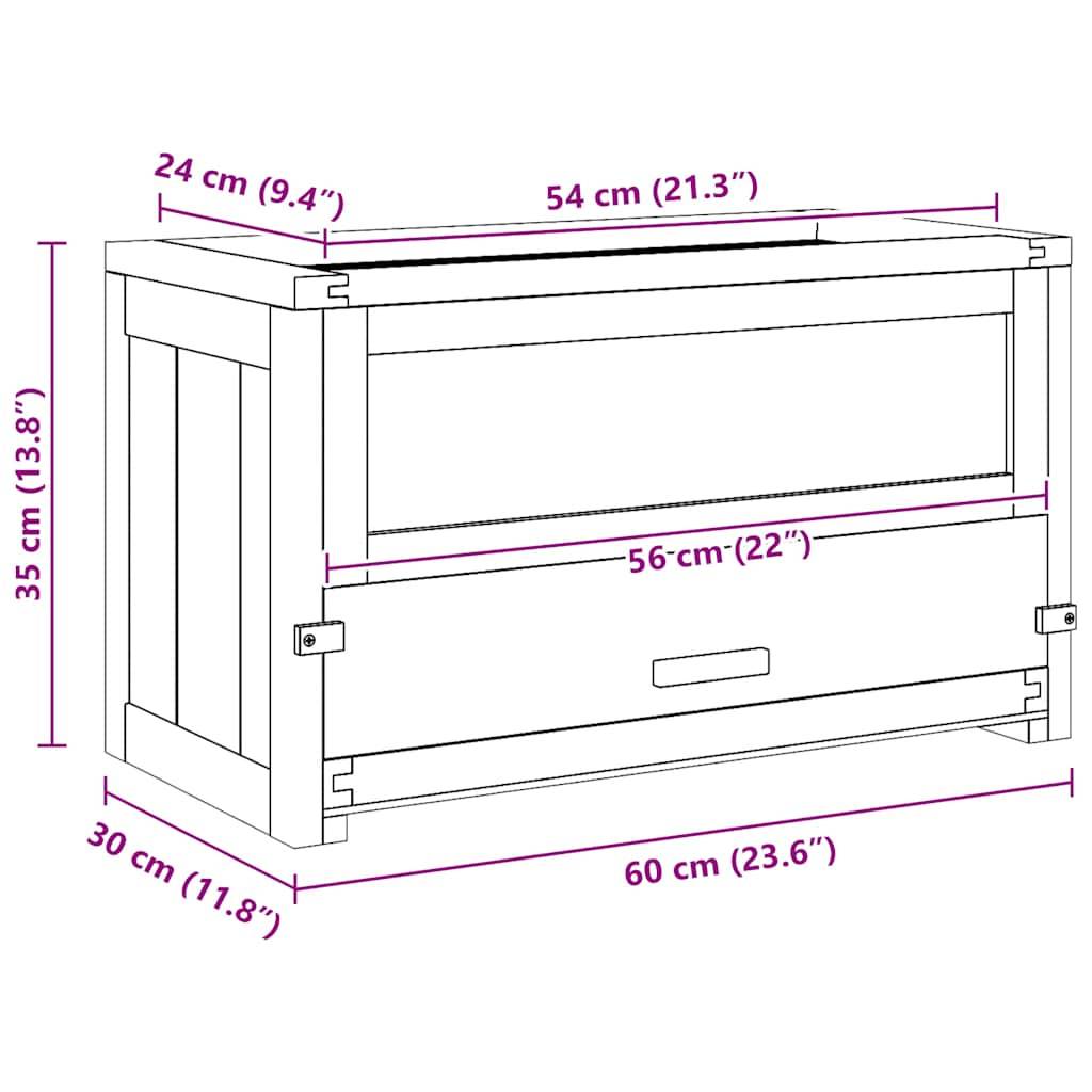 Cage à hamster en bois de sapin avec plateau 60x30x35 cm – ComfortXL Outdoor Living - Image 9