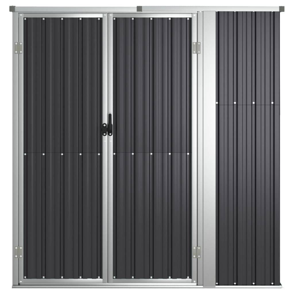 Abri de jardin 1.43m² Abri pour outil - anthracite 161x89x161cm acier galvanisé - Meuble Pro MAISON CHIC - Image 3