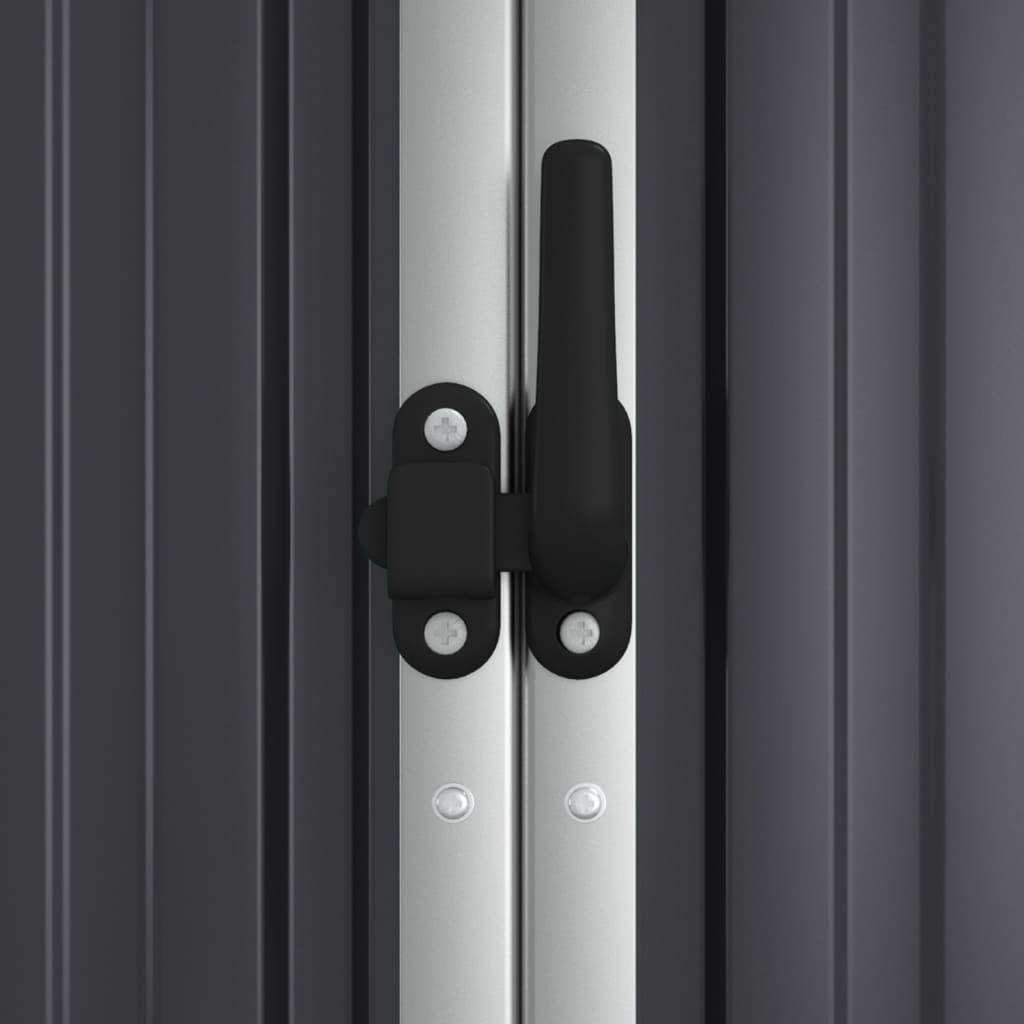 Abri de jardin 1.43m² Abri pour outil - anthracite 161x89x161cm acier galvanisé - Meuble Pro MAISON CHIC - Image 6