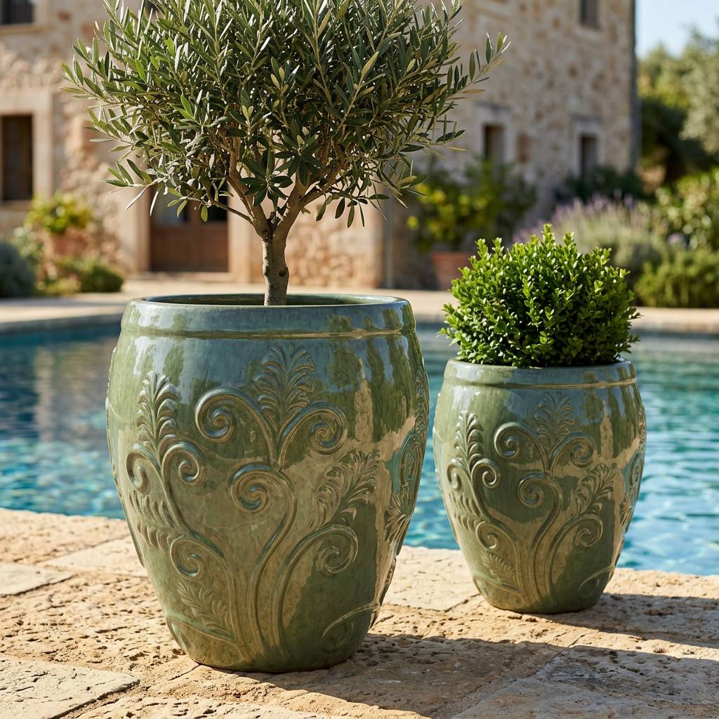 Pot VERSAILLES 38x54cm bleu - Image 8