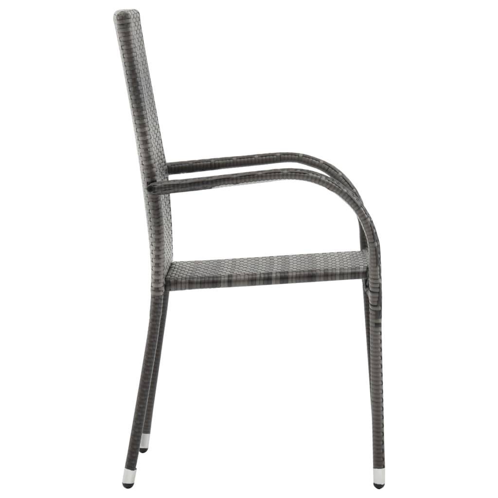 Ensemble à manger de jardin 3 pcs | Mobilier d'extérieur Gris Maison Chic - Image 7