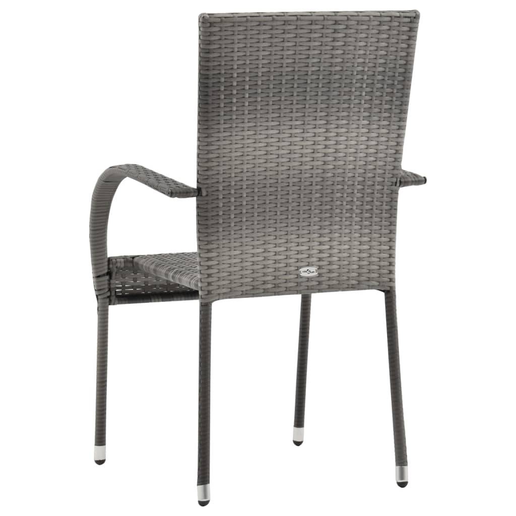 Ensemble à manger de jardin 3 pcs | Mobilier d'extérieur Gris Maison Chic - Image 8