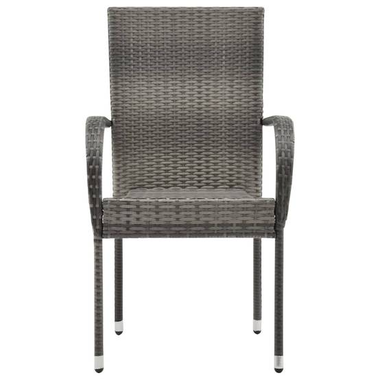 Ensemble à manger de jardin 3 pcs | Mobilier d'extérieur Gris Maison Chic - Image 6