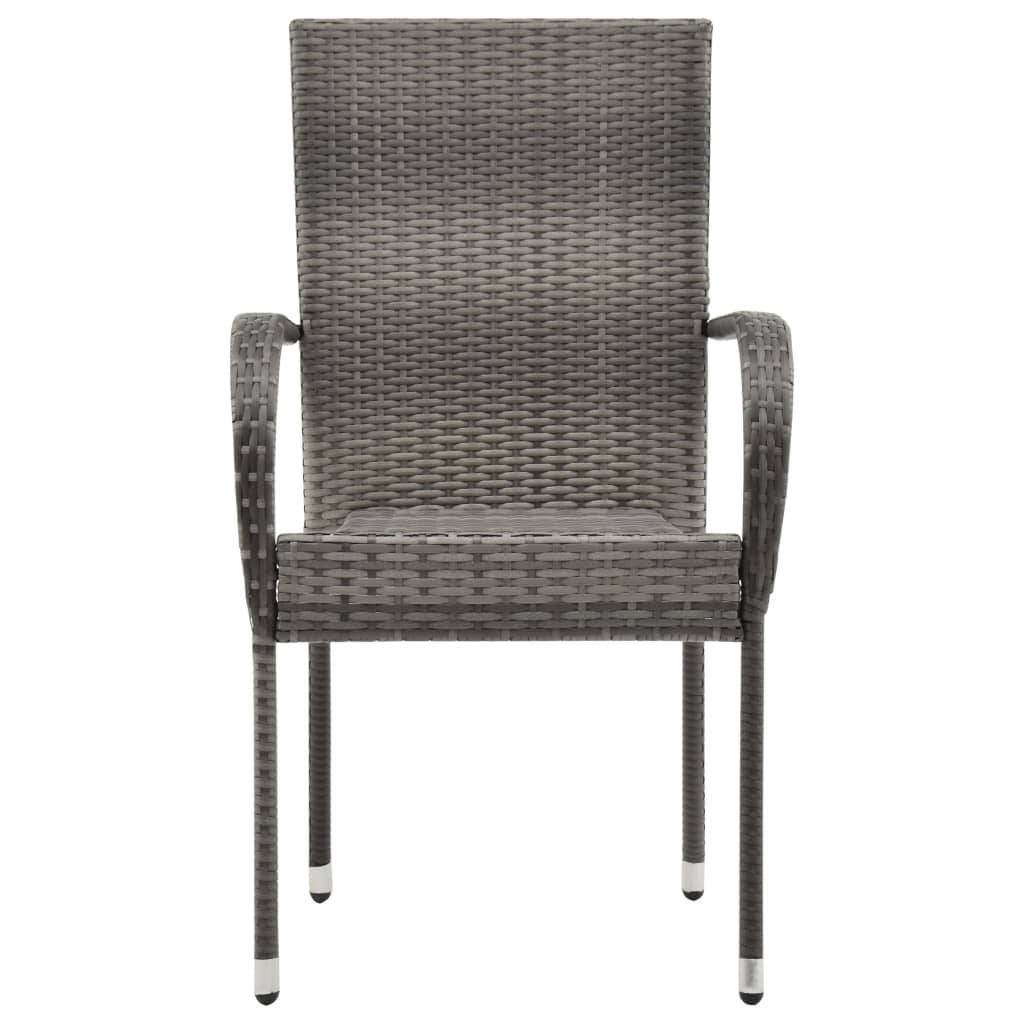 Ensemble à manger de jardin 3 pcs | Mobilier d'extérieur Gris Maison Chic - Image 6