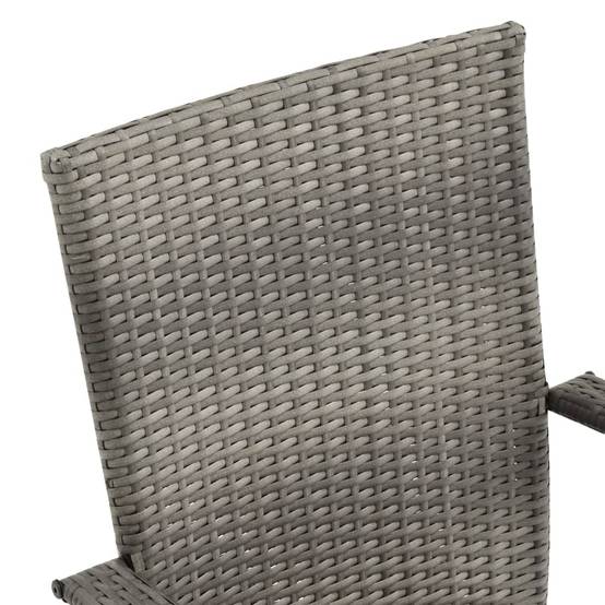 Ensemble à manger de jardin 3 pcs | Mobilier d'extérieur Gris Maison Chic - Image 9