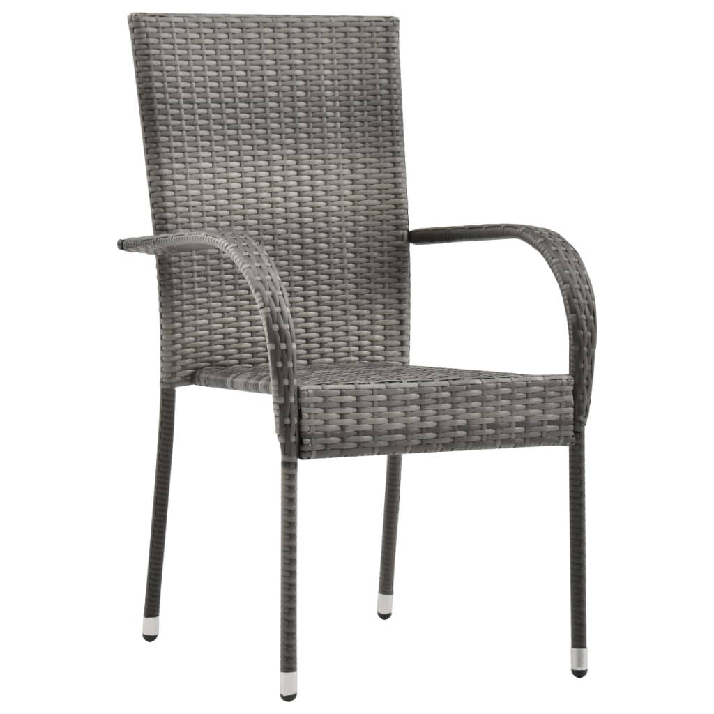 Ensemble à manger de jardin 3 pcs | Mobilier d'extérieur Gris Maison Chic - Image 5