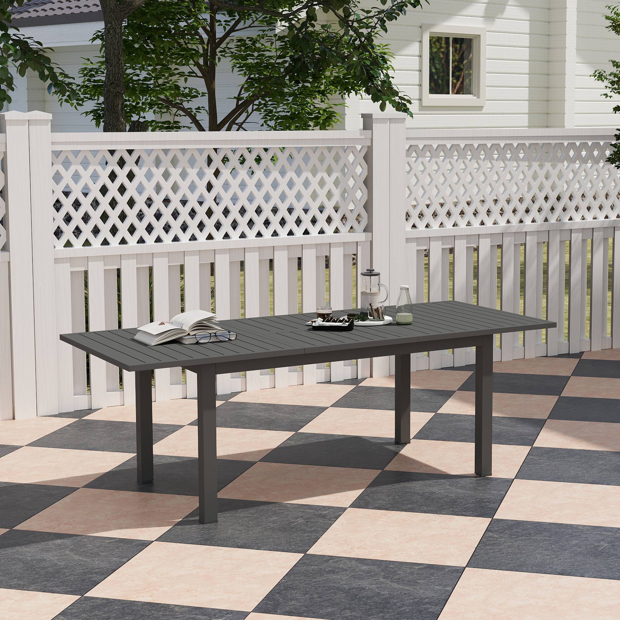 ComfortXL - Table de jardin extensible aluminium gris 160/220 x 90 cm pour 6 à 8 personnes - ComfortXL Outdoor Living - Image 4