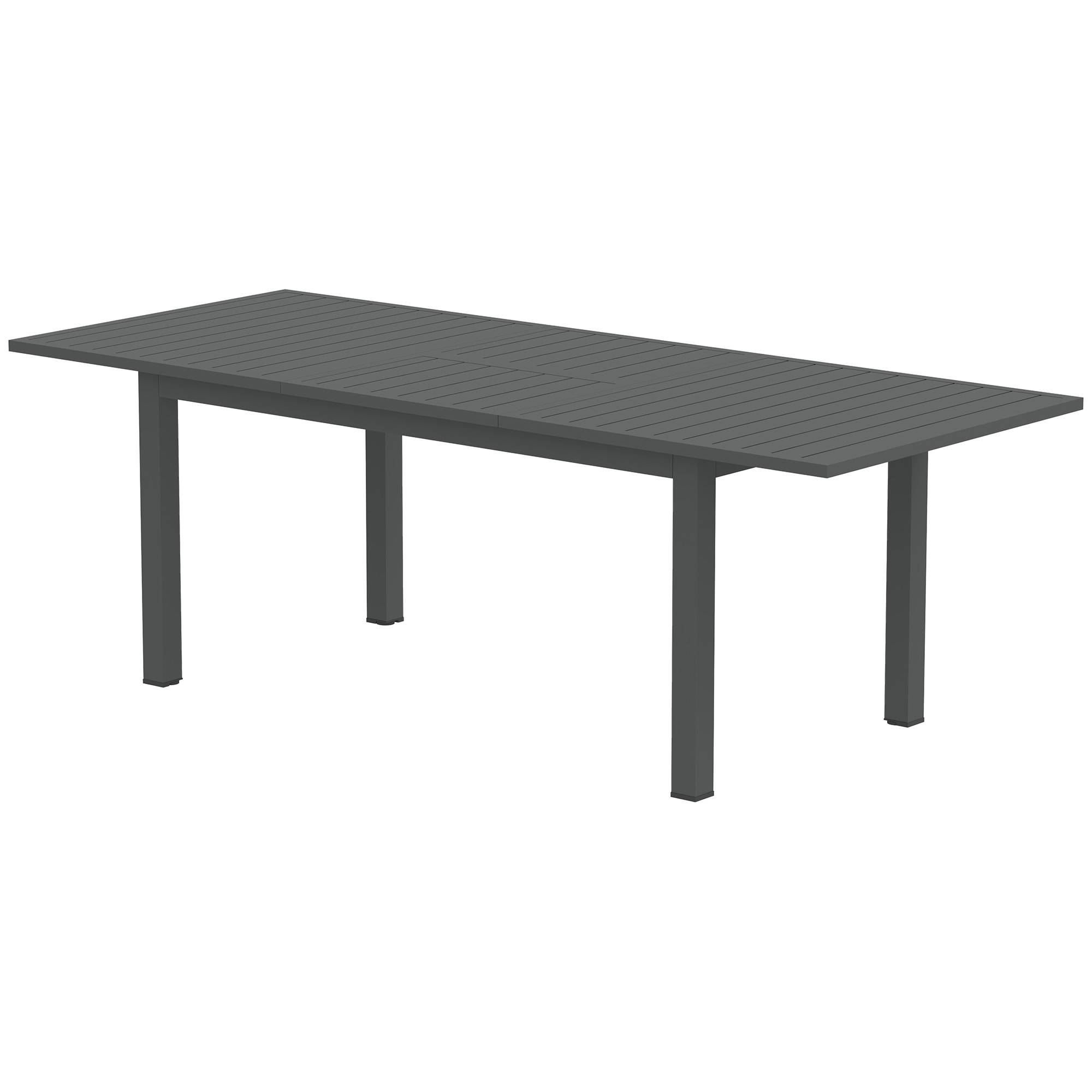 ComfortXL - Table de jardin extensible aluminium gris 160/220 x 90 cm pour 6 à 8 personnes - ComfortXL Outdoor Living - Image 2