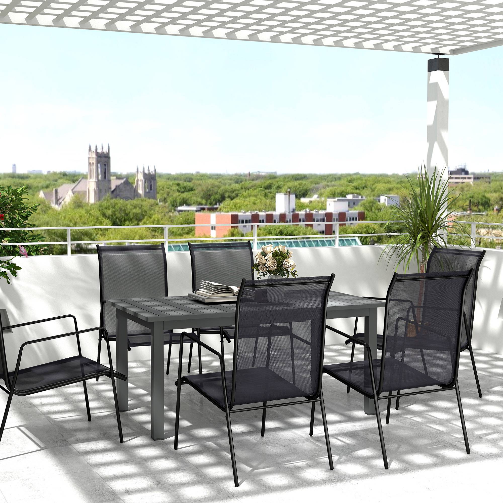ComfortXL - Table de jardin extensible aluminium gris 160/220 x 90 cm pour 6 à 8 personnes - ComfortXL Outdoor Living - Image 3